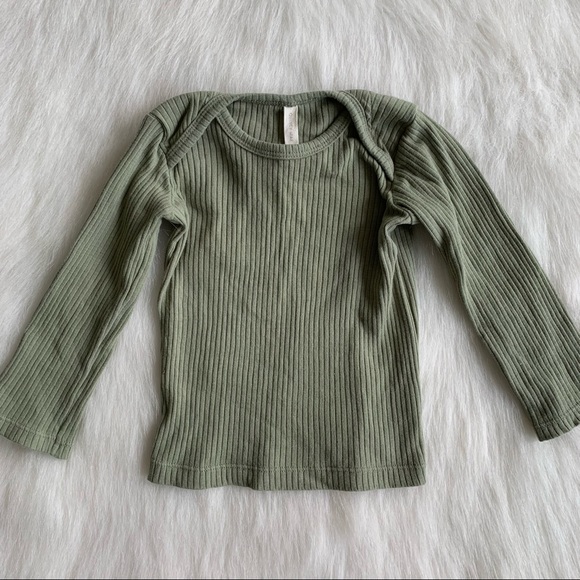 Quincy Mae Other - Quincy Mae Ribbed Long Sleeve Lapneck Shirt